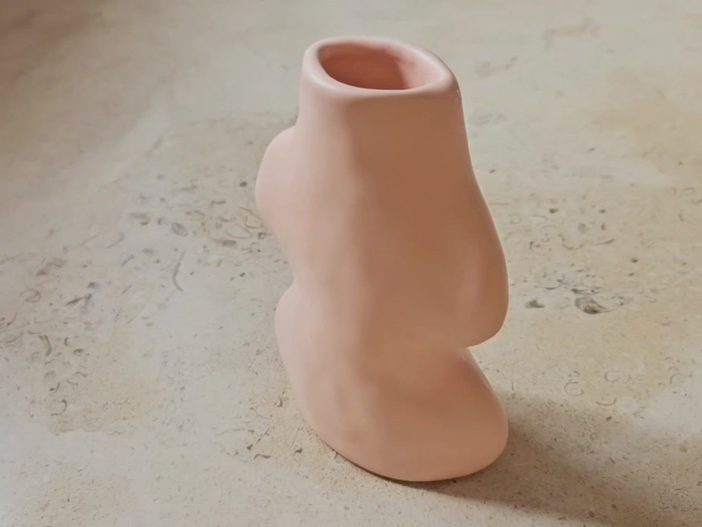 Fluxo Ceramic Vase – Large Pink