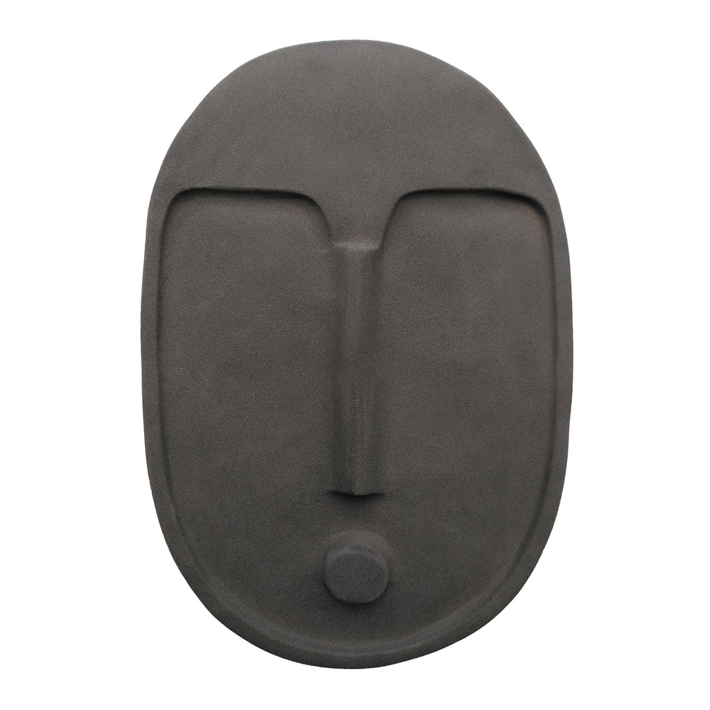 Ceramic Decorative Wall Mask – Anthracite Grey