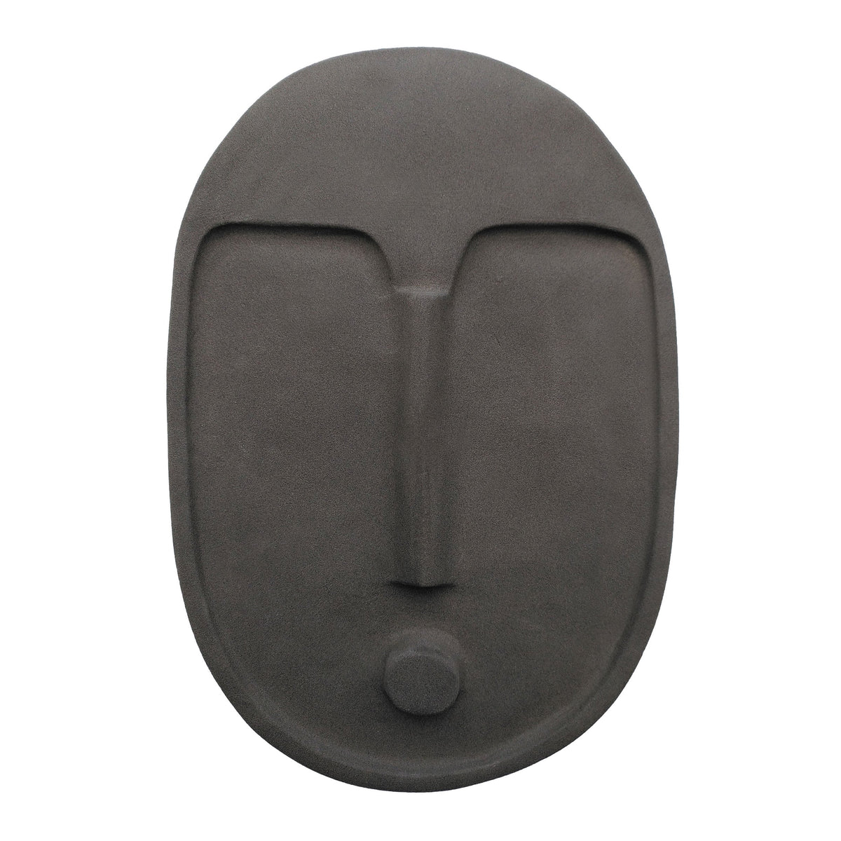 Ceramic Decorative Wall Mask – Anthracite Grey