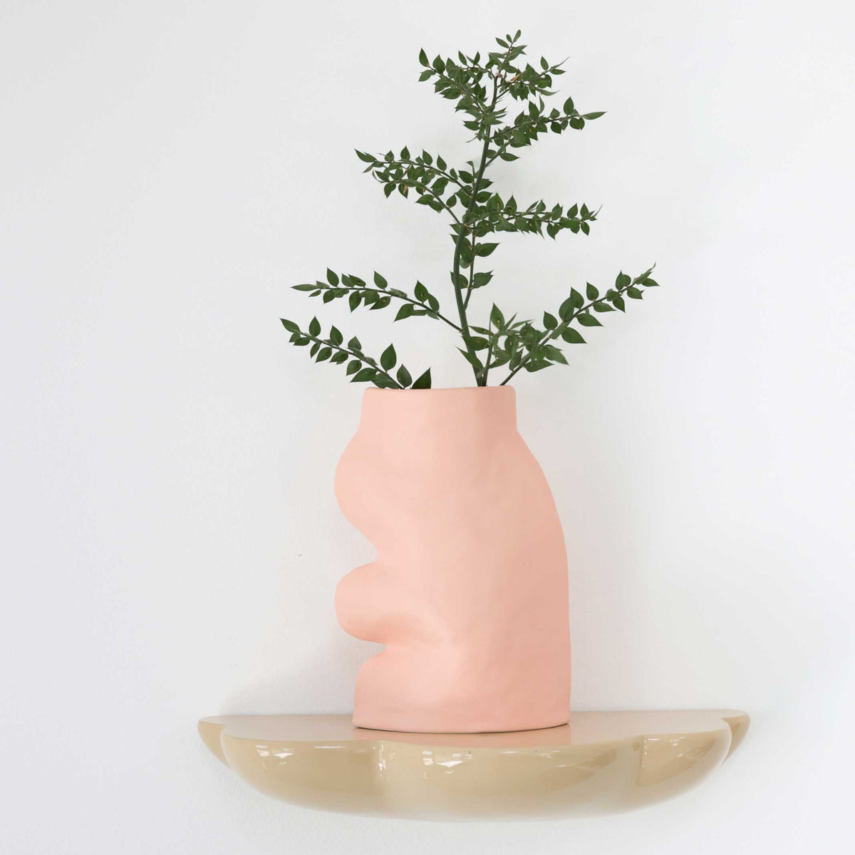 Fluxo Ceramic Vase – Large Pink