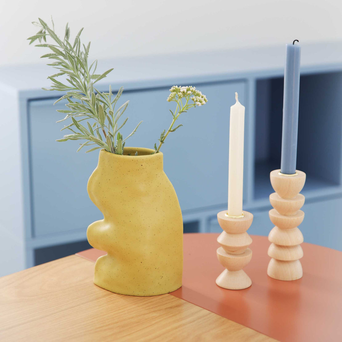 Fluxo Ceramic Vase – Large Pistachio Green