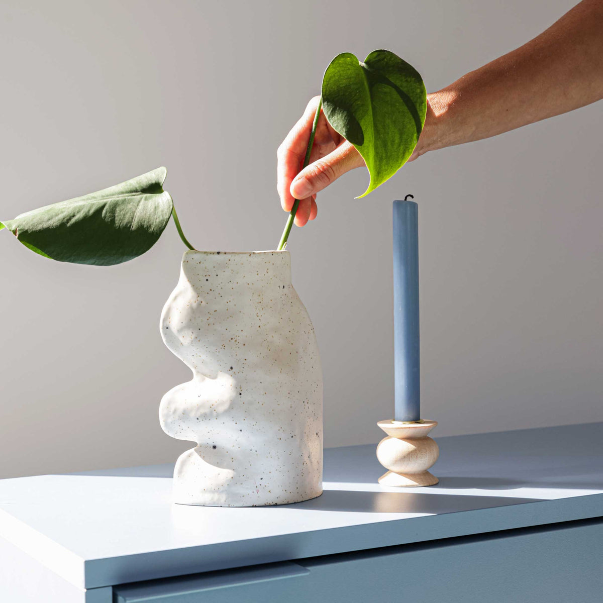 Fluxo Ceramic Vase – Large White
