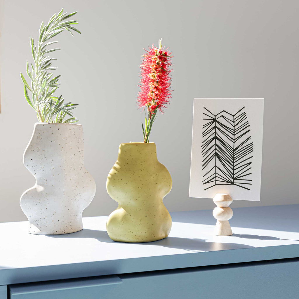 Fluxo Ceramic Vase – Medium White