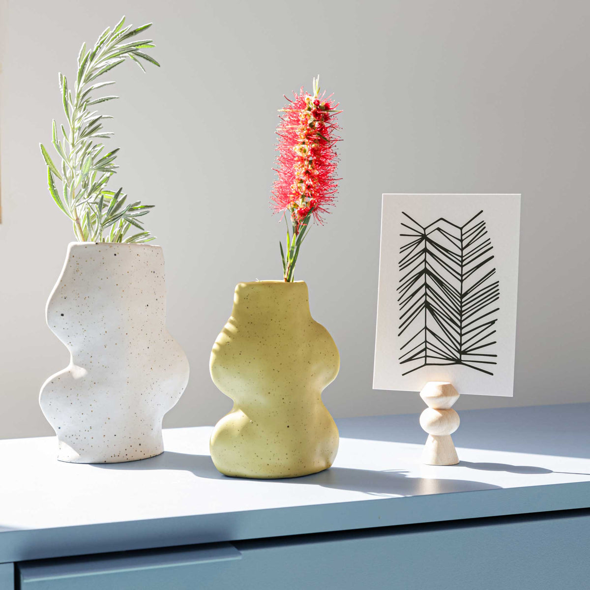 Fluxo Ceramic Vase – Medium White