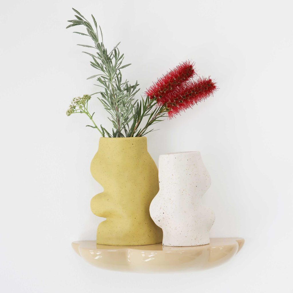 Fluxo Ceramic Vase – Medium White
